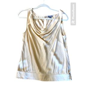 Ann Taylor Cream Sleeveless Top